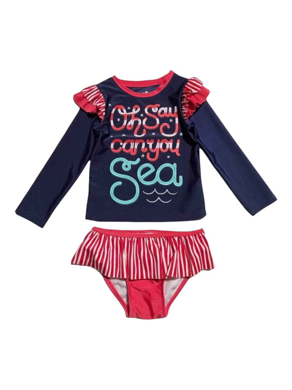 Cat & Jack âOh Say Can You Seaâ 2 Piece Swim Suit 3t
